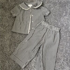 Black and White Gingham Kids Outfit